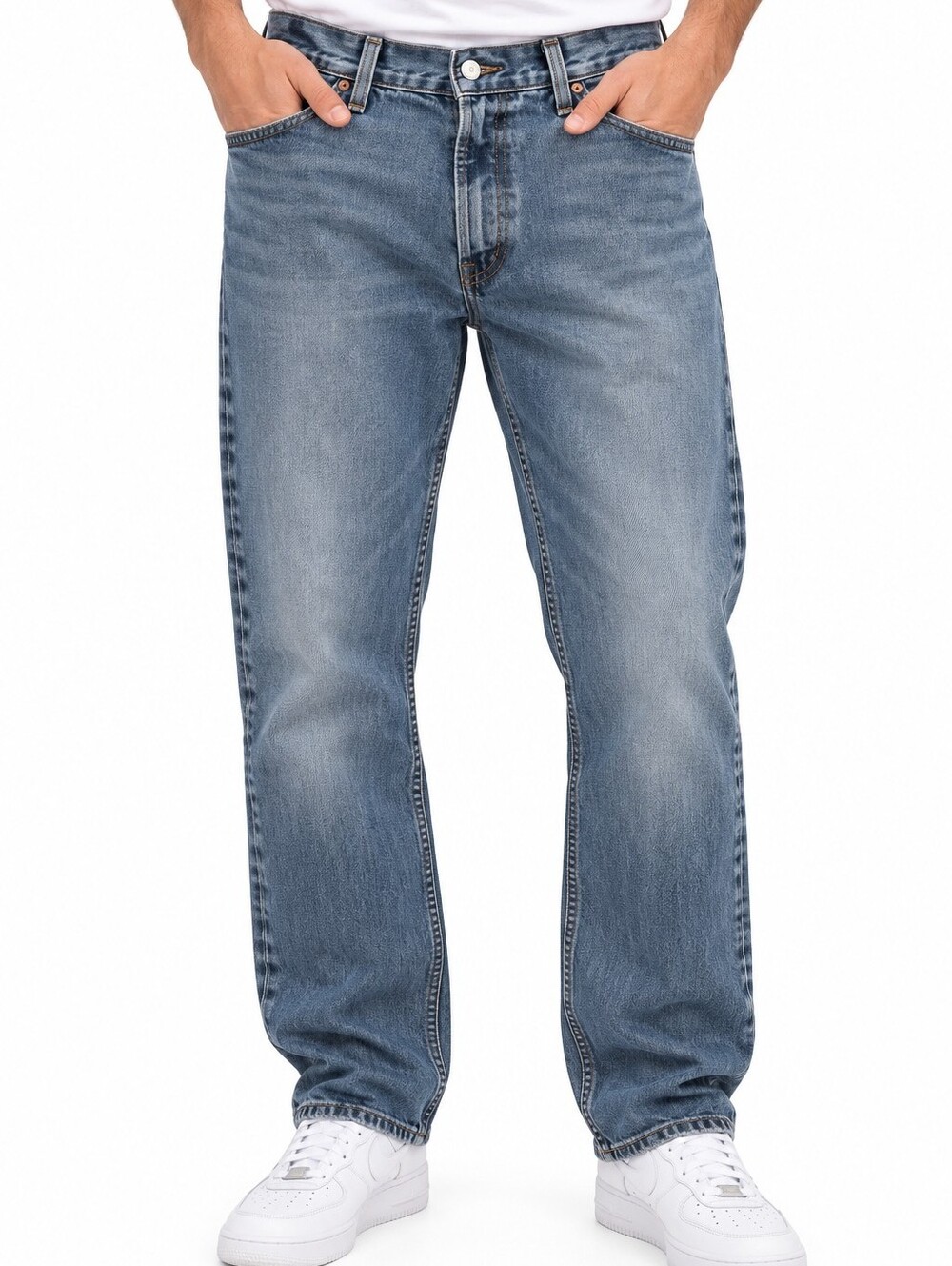 Levi's Relaxed Straight Jeans Men's 34x30 Medium Wash 100% Cotton
